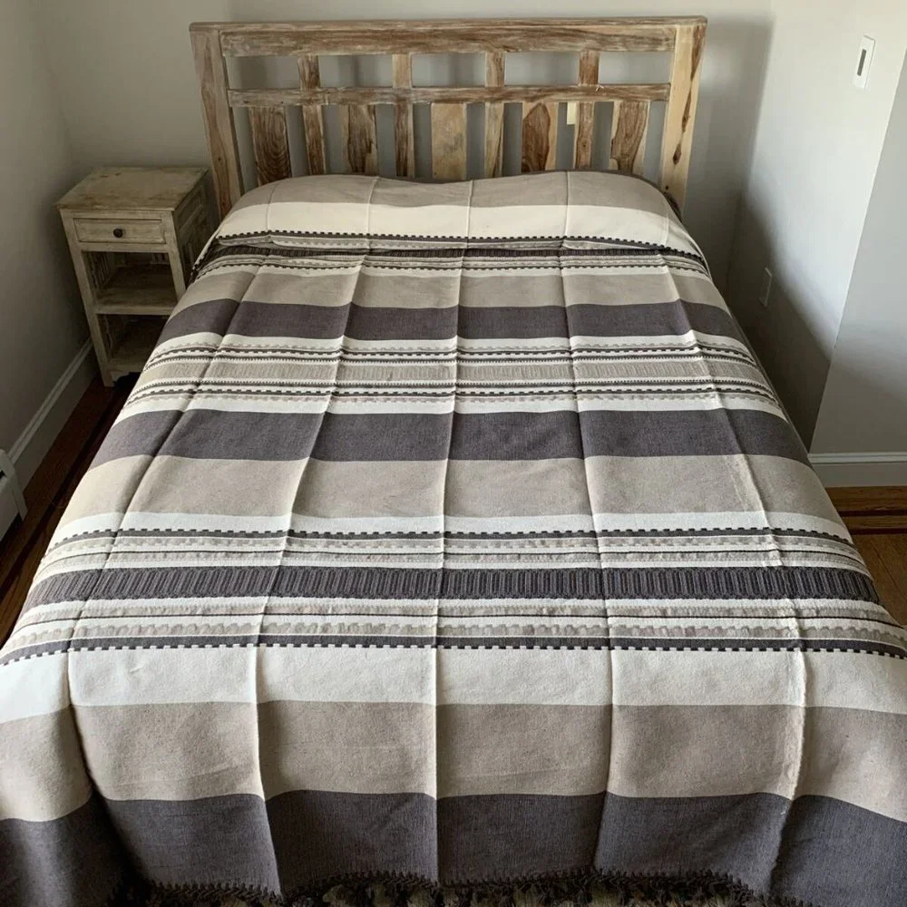 Hand loom Queen Size Cotton Bedspread.